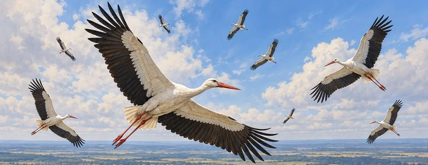 Illustration de la page « La cigogne blanche ».