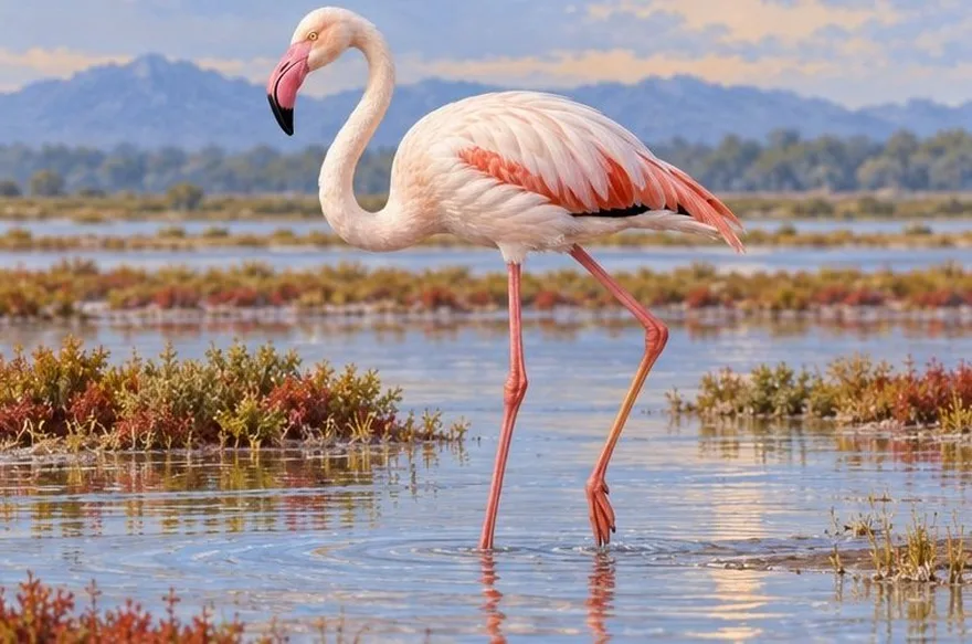 Illustration de la page « Le flamant rose ».