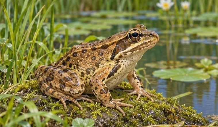 Illustration de la page « La grenouille rousse ».