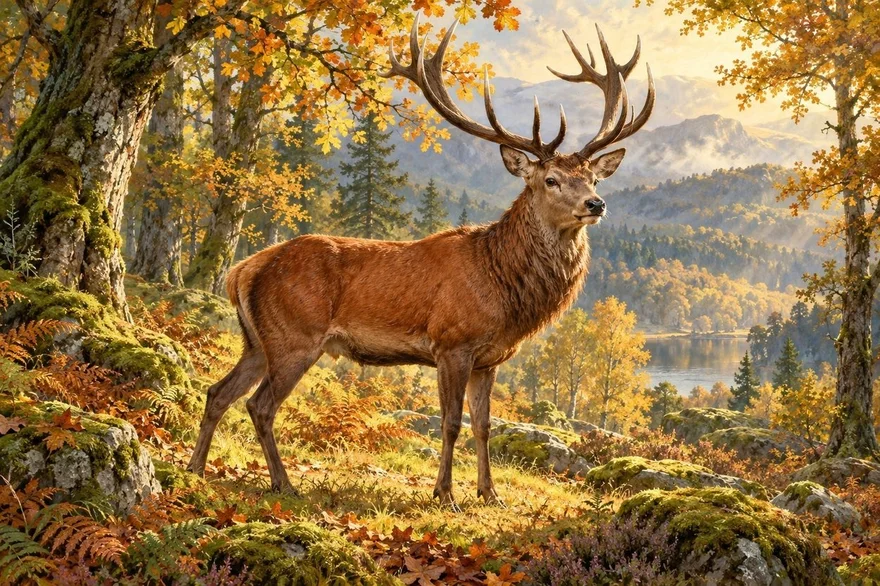 Illustration de la page « Le cerf élaphe ».