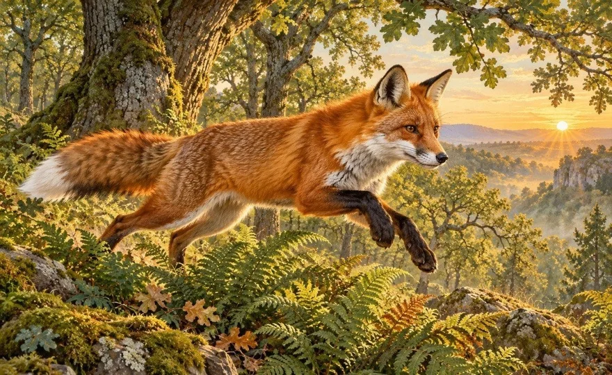 Illustration de la page « Le renard roux ».