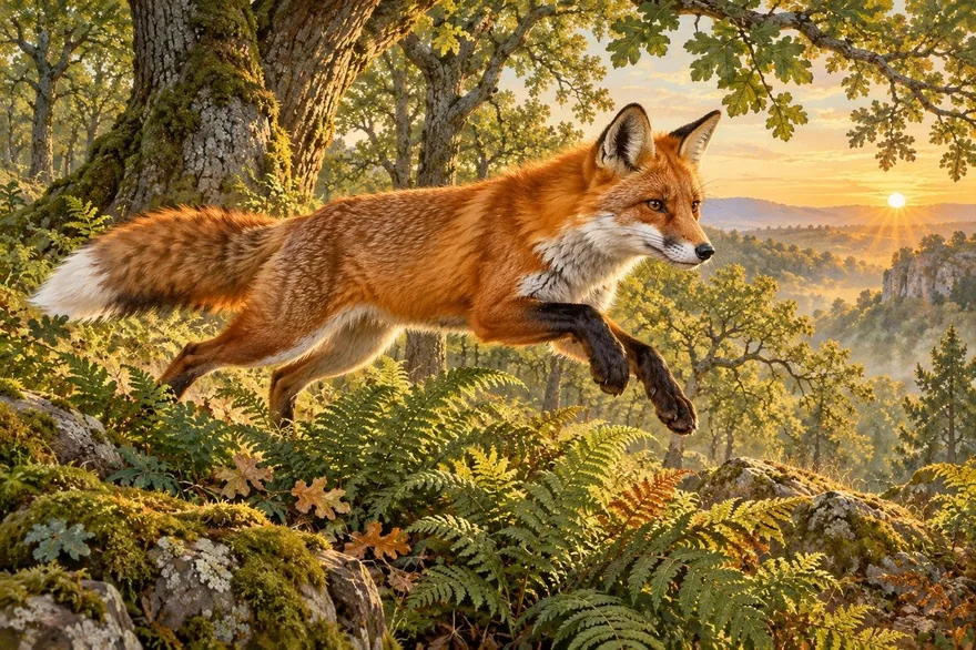Illustration de la page « Le renard roux ».