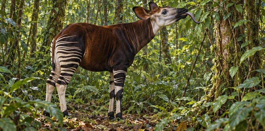 Illustration de la page « L’okapi ».