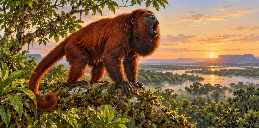 Illustration de la page « Le singe hurleur roux ».