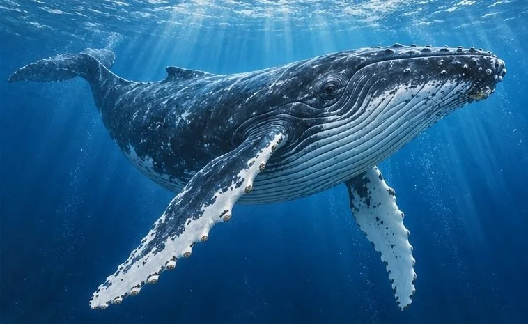 Illustration de la page « La baleine à bosse ».