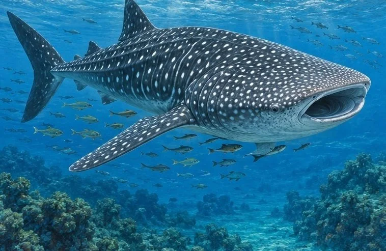 Illustration de la page « Le requin-baleine ».