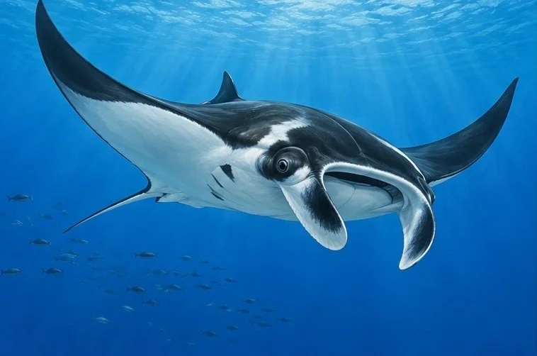 Illustration de la page « La raie manta océanique ».