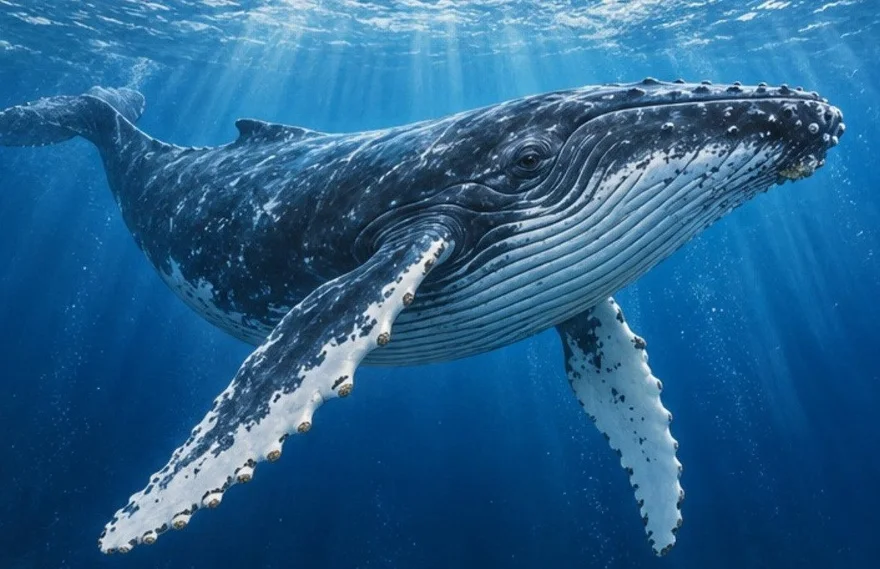 Illustration de la page « La baleine à bosse ».