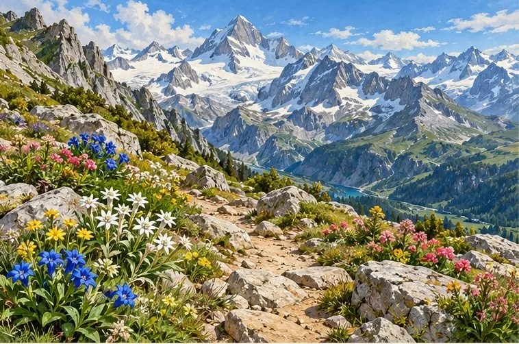 Illustration de la page « Les animaux de la montagne ».