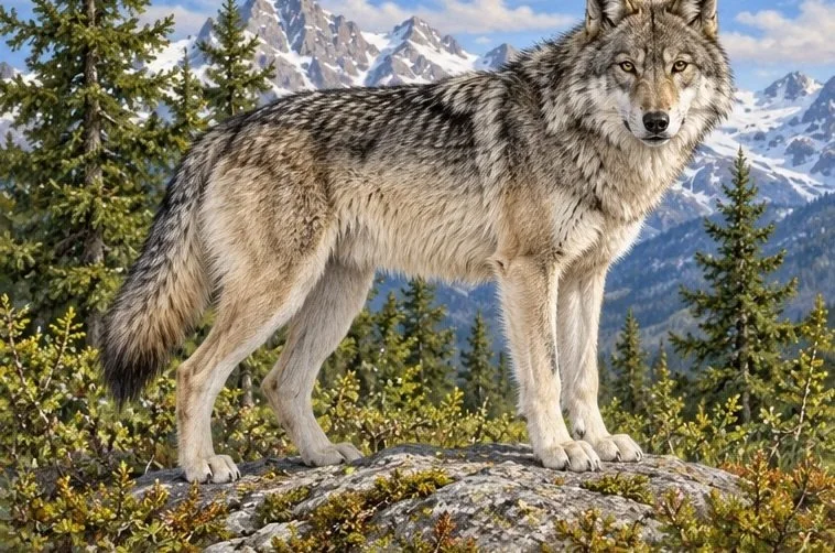 Illustration de la page « Le loup gris ».