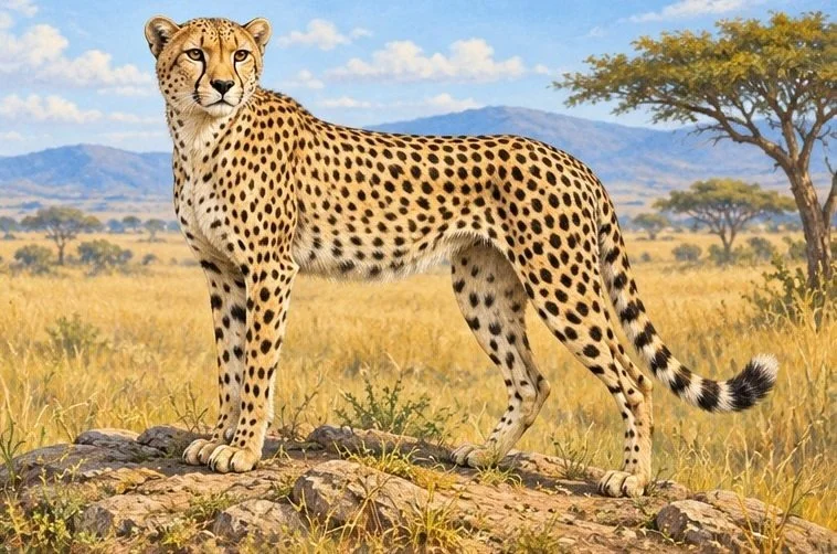 Illustration de la page « Le guépard ».