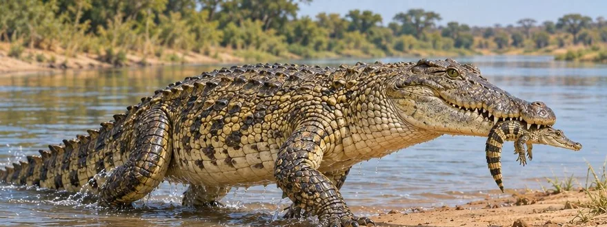 Illustration de la page « Le crocodile du Nil ».