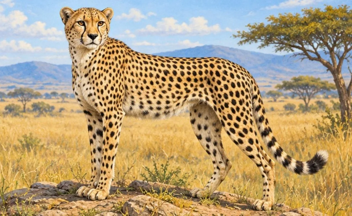 Illustration de la page « Le guépard ».
