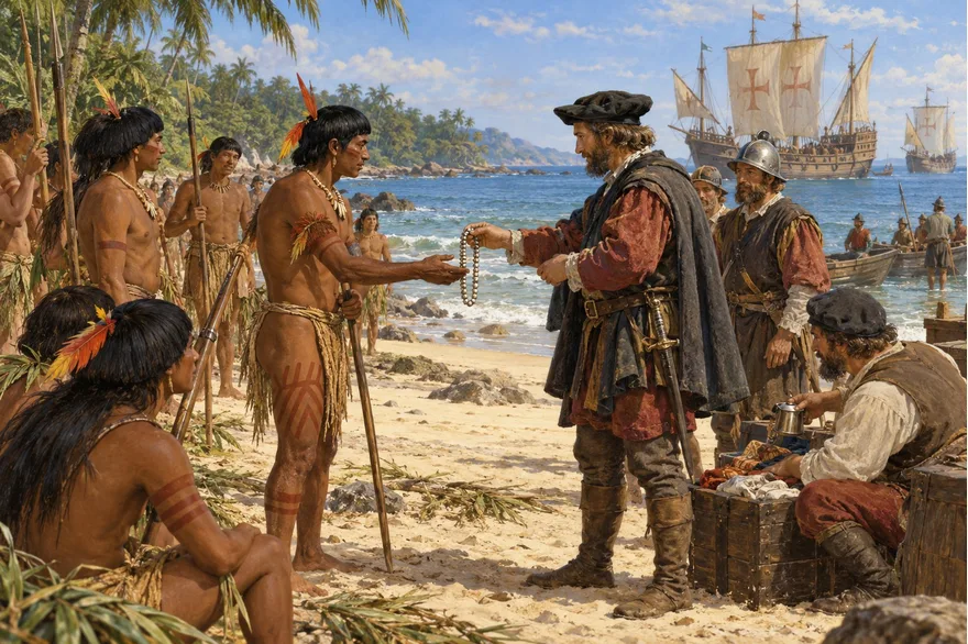 Illustration de la page « Des rencontres sur la plage ».