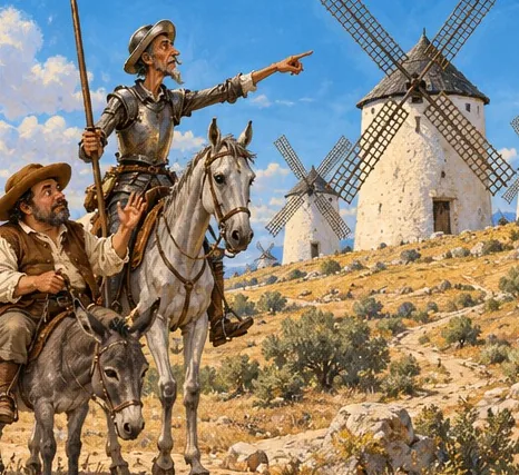 Illustration de la page « Cervantès : le monde vu en double ».