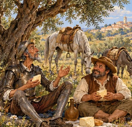 Illustration de la page « Deux amis sur la route ».