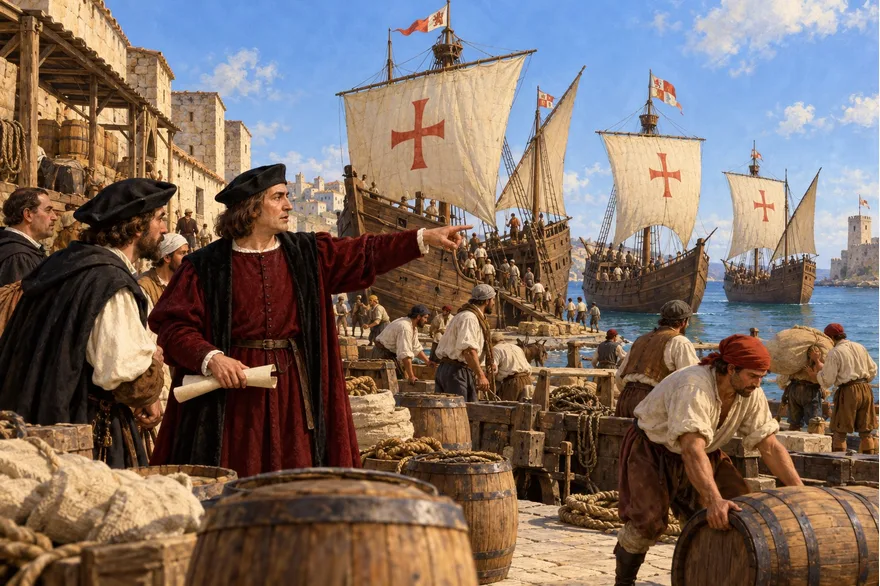Illustration de la page « Chercher l’Asie vers l’ouest ».