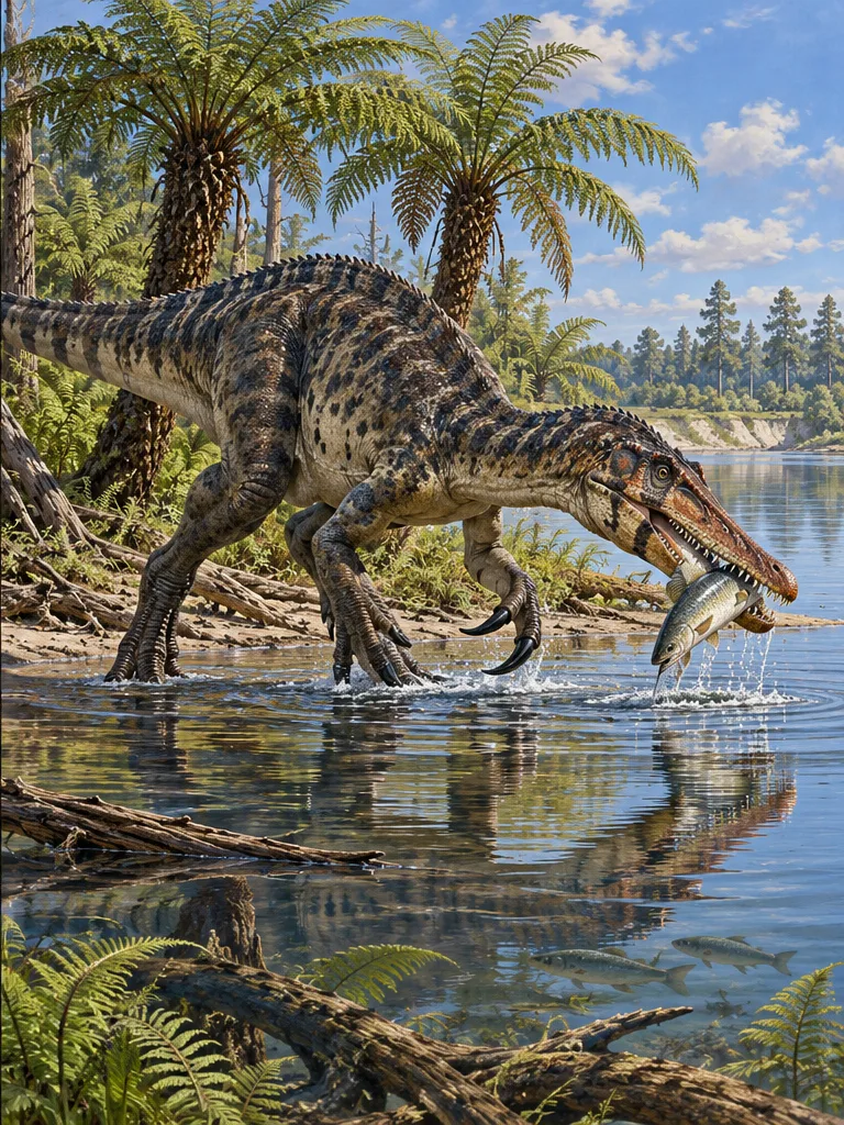 Illustration — CRÉTACÉ INFÉRIEUR · ANGLETERRE Baryonyx · 10 m