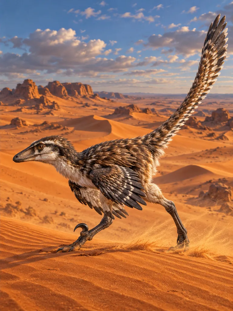 Illustration — CRÉTACÉ SUPÉRIEUR · MONGOLIE Velociraptor · 1,8 m