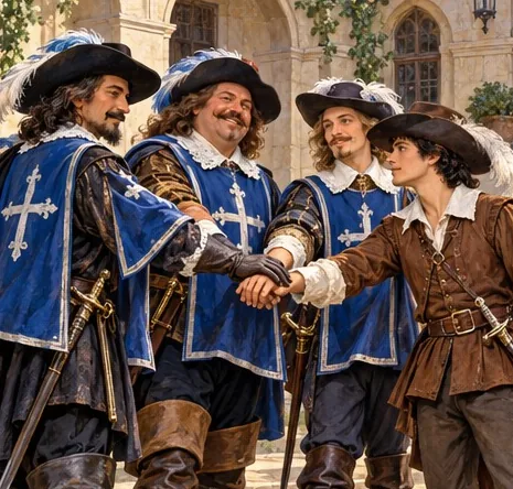 Illustration de la page « Quatre amis entrent dans la ».