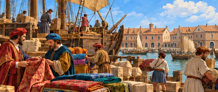 Illustration de la page « Les bateaux arrivent ».