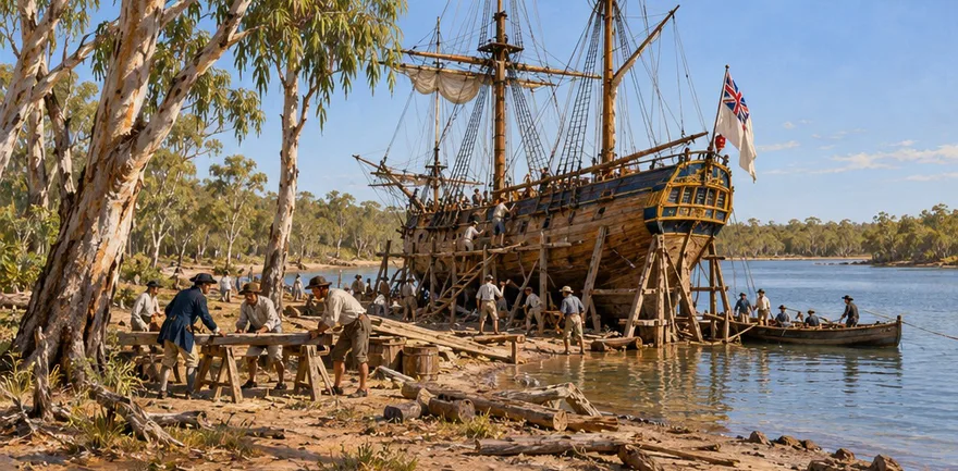 Illustration de la page « Une voile sous le bateau ».
