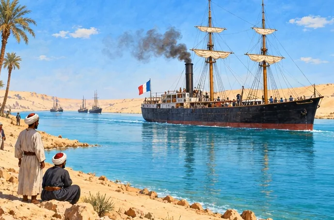 Illustration de la page « Un bateau dans le désert ».