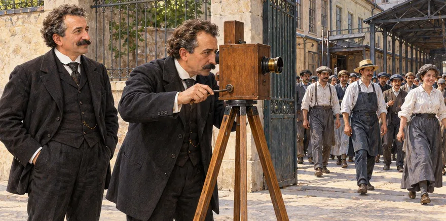 Illustration de la page « Une manivelle devant le portail ».