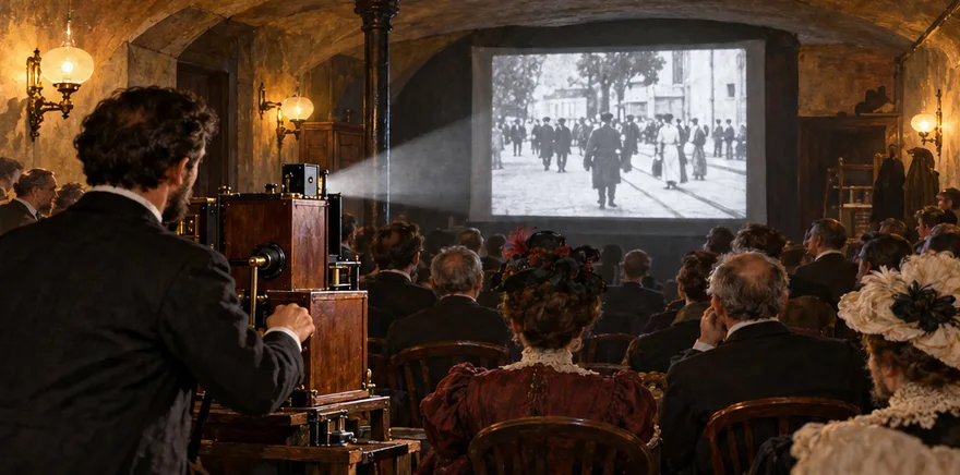 Illustration de la page « Une soirée au Grand Café ».