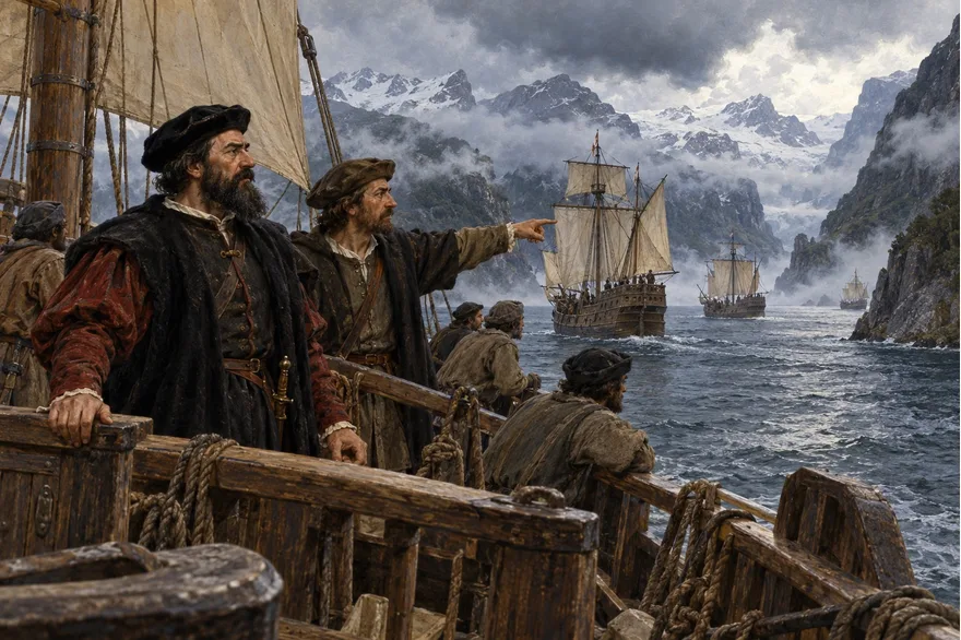 Illustration de la page « Magellan et Elcano ».