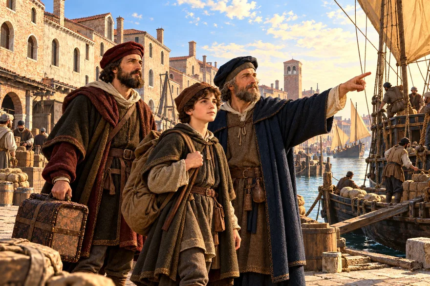 Illustration de la page « Une famille prend la route ».