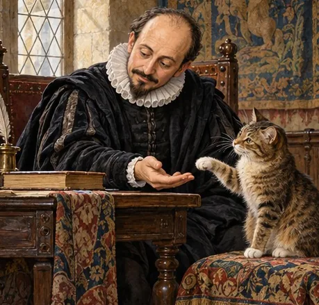 Illustration de la page « Le regard de la chatte ».