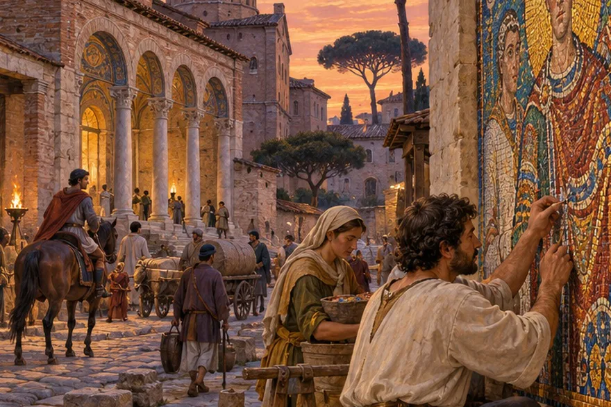 Illustration — RAVENNE · ITALIE · FIN DU VE SIÈCLE Un empire change de mains