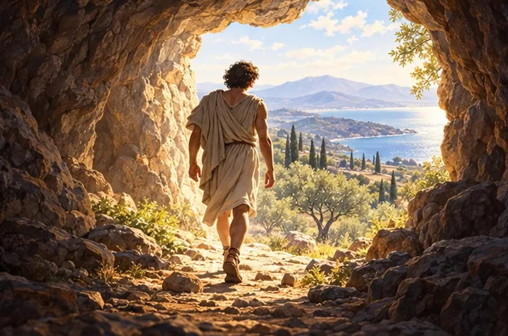 Illustration de la page « La caverne : apprendre à voir ».