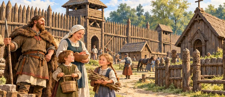 Illustration de la page « Un village bien protégé ».