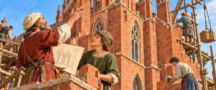 Illustration de la page « Brique après brique ».