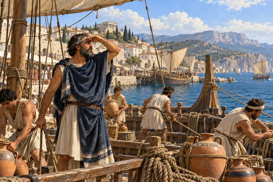 Illustration de la page « Un départ de Marseille ».