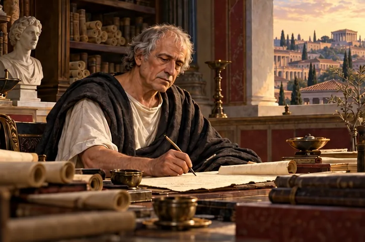 Illustration de la page « Sénèque : le laboratoire quotidien ».