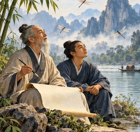 Illustration de la page « Le peintre prend son temps ».