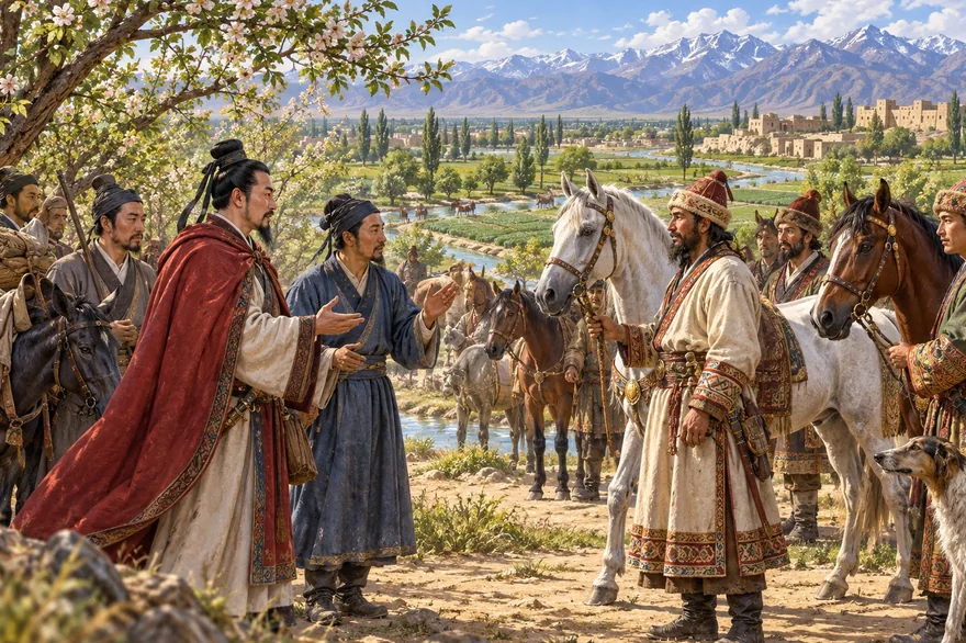 Illustration de la page « Zhang Qian ».